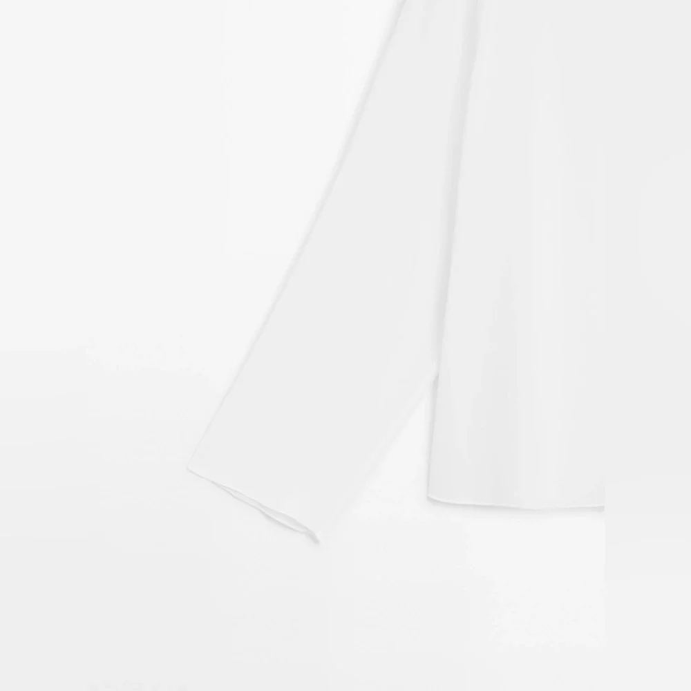 NWT. Massimo Dutti White100% Viscose Flowing Shirt with Polo Collar. Size S, M.